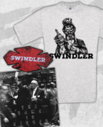 Swindler - The Game Is Rigged Vinyl, Ash T-shirt and Patch Bundle