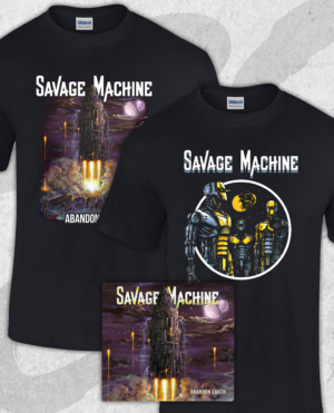 Bundle with the Abandon Earth CD and album t-shirt printed on Gildan Premium.