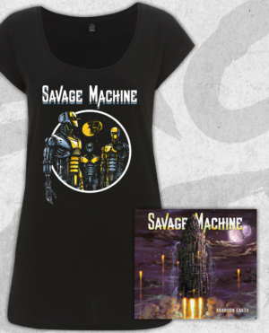 Savage Machine Bundle: Abandon Earth CD + Robots T-shirt (Girls)