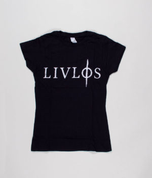 livløs-black-t-shirt-with-white-logo-girls-front