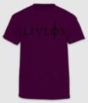 livløs-tshirt-logo-maroon-front