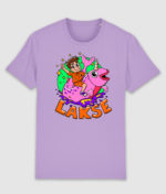 lakserytteren-tshirt-lavendar-dawn-orange-tekst