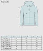 Sizeguide kids hoodie