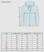 Sizeguide hoodie awd