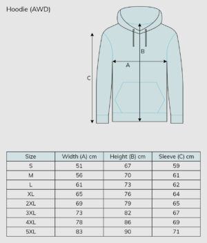 Sizeguide hoodie awd