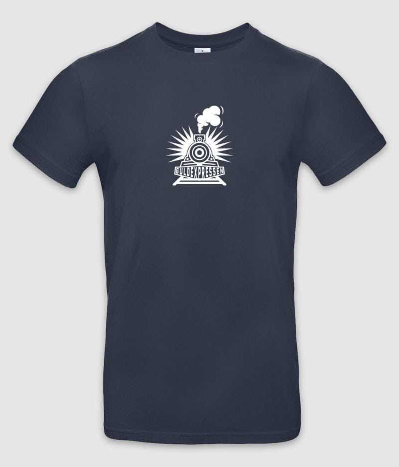 Guldexpressen logo tshirt navy mockup