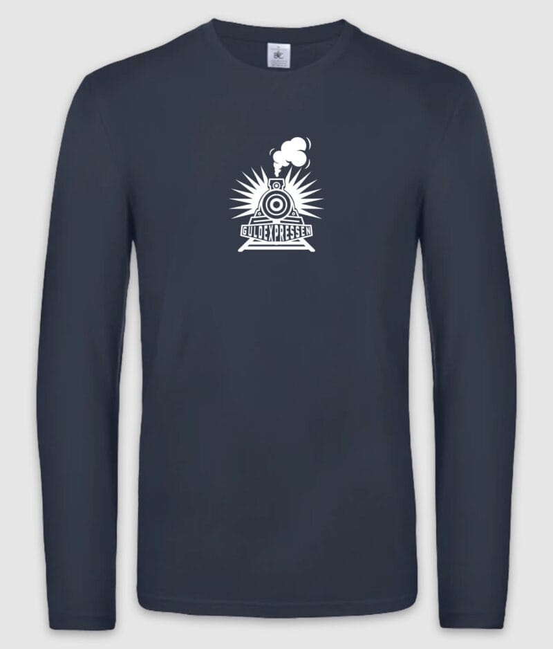 Guldexpressen logo longsleeve navy mockup