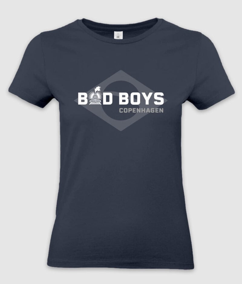 Guldexpressen bad boys tshirt women navy mockup