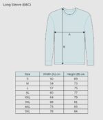 Sizeguide long sleeve bc