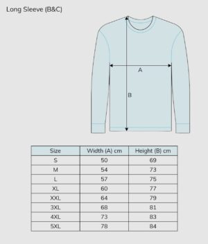 Sizeguide long sleeve bc