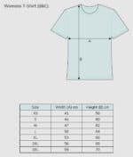 Sizeguide womens tshirt bc