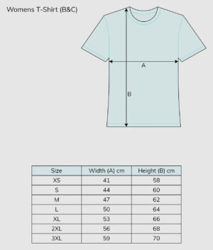 Sizeguide womens tshirt bc