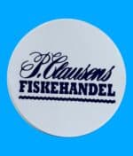 Clausens fiskehandel sticker5 logo rundt