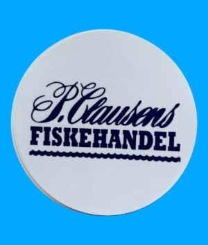 Clausens fiskehandel sticker5 logo rundt
