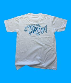 Clausens fiskehandel laksegate stor ryg t shirt back