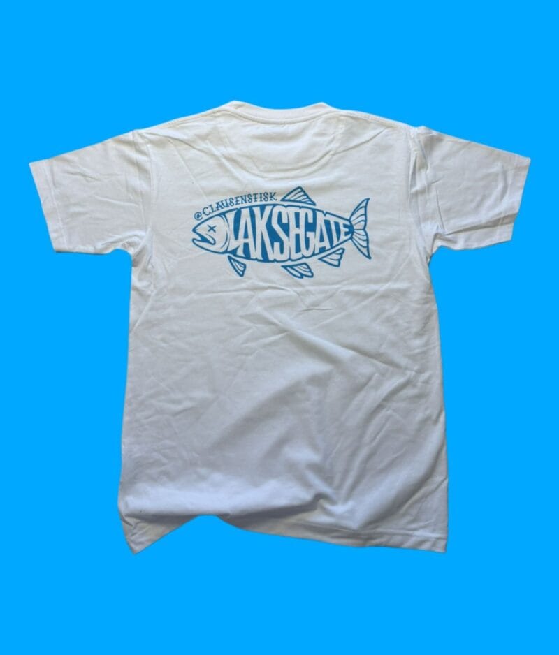 Clausens fiskehandel laksegate stor ryg t shirt back