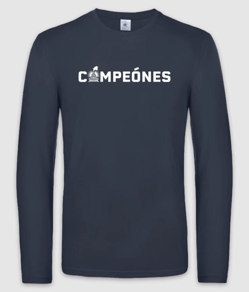 Guldexpressen campeones longsleeve navy mockup