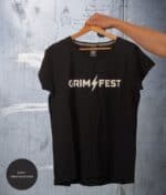 Grimfest meteorite black womens tee