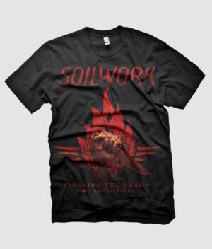 Soilwork stabbing the drama 25th anniversary t shirt front