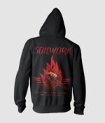 Soilwork stabbing the drama 25th anniversary hoodie back