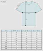 Sizeguide tshirt