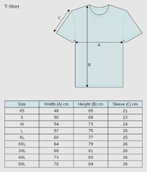 Sizeguide tshirt