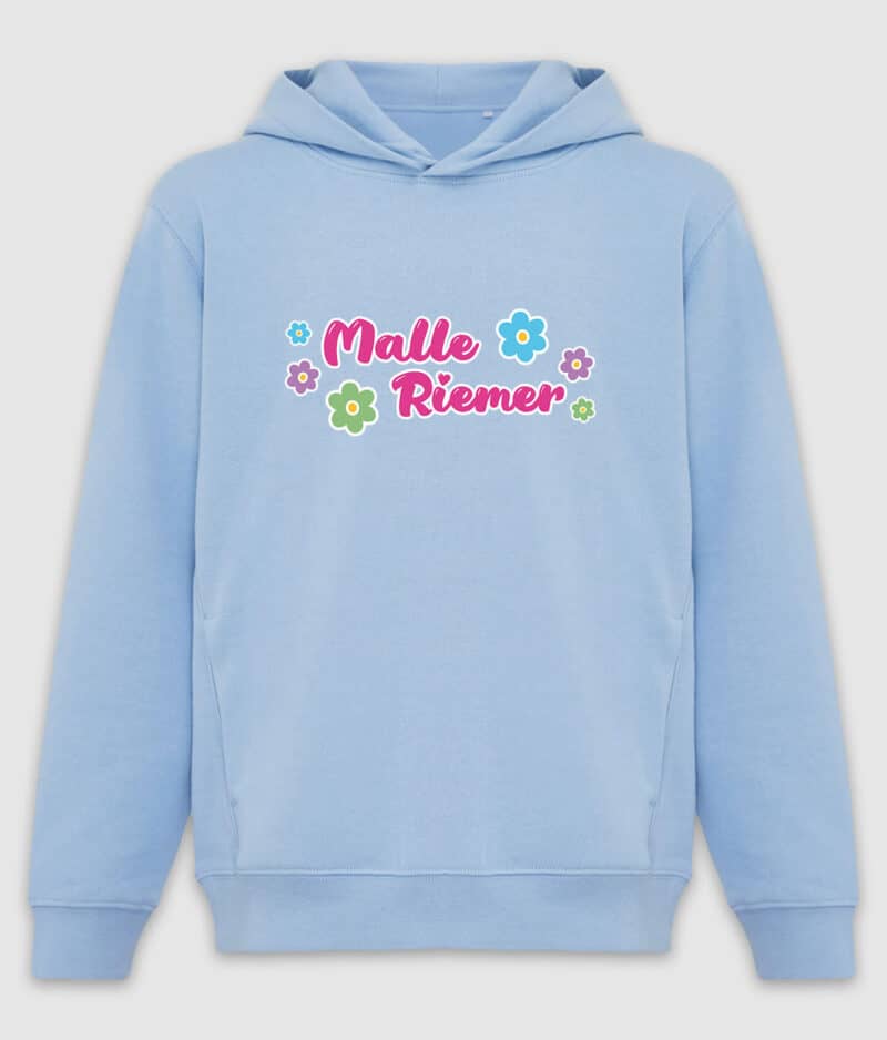 Amalie riemer malle hoodie kids sky blue front
