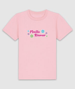 Amalie riemer malle tshirt kids cotton pink front