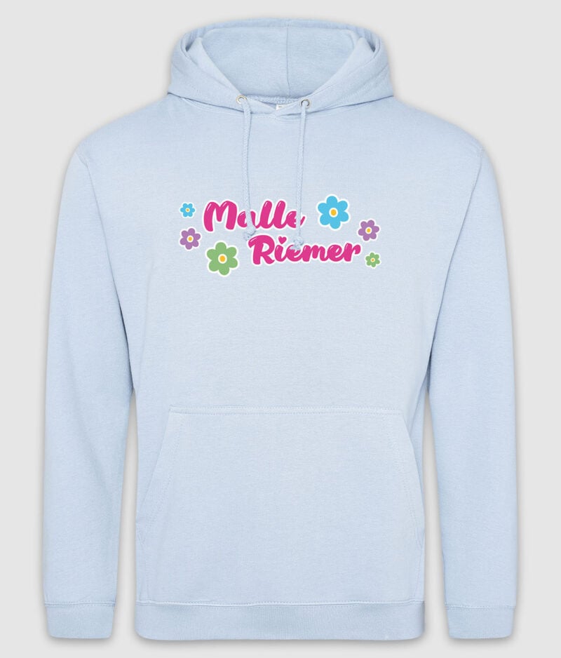 Amalie riemer malle hoodie sky blue front