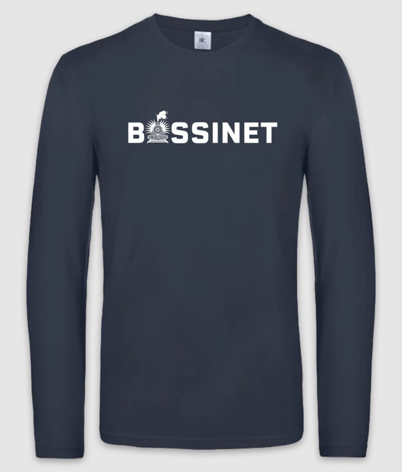 Guldexpressen bassinet longsleeve navy mockup
