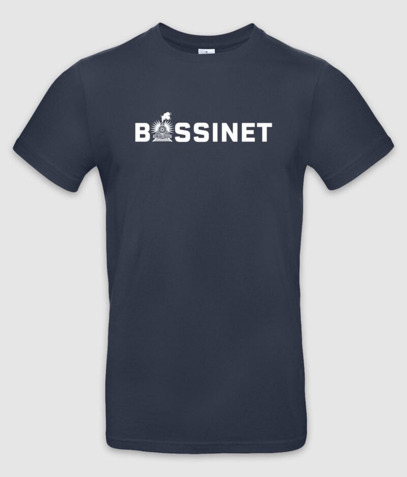 Guldexpressen bassinet tshirt navy mockup