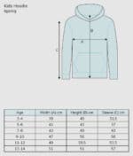 Sizeguide kids hoodie iqoniq