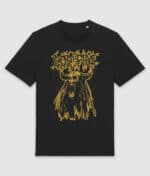 Doed og pine yellow tshirt black mockup