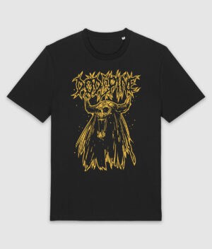 Doed og pine yellow tshirt black mockup