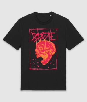 Doed og pine screaming skull tshirt black front