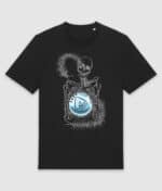 Ladm skelet logo tshirt black mockup