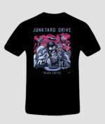 Junkyard drive black coffee tshirt back
