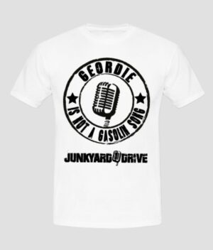 Junkyard drive geordie white tshirt front