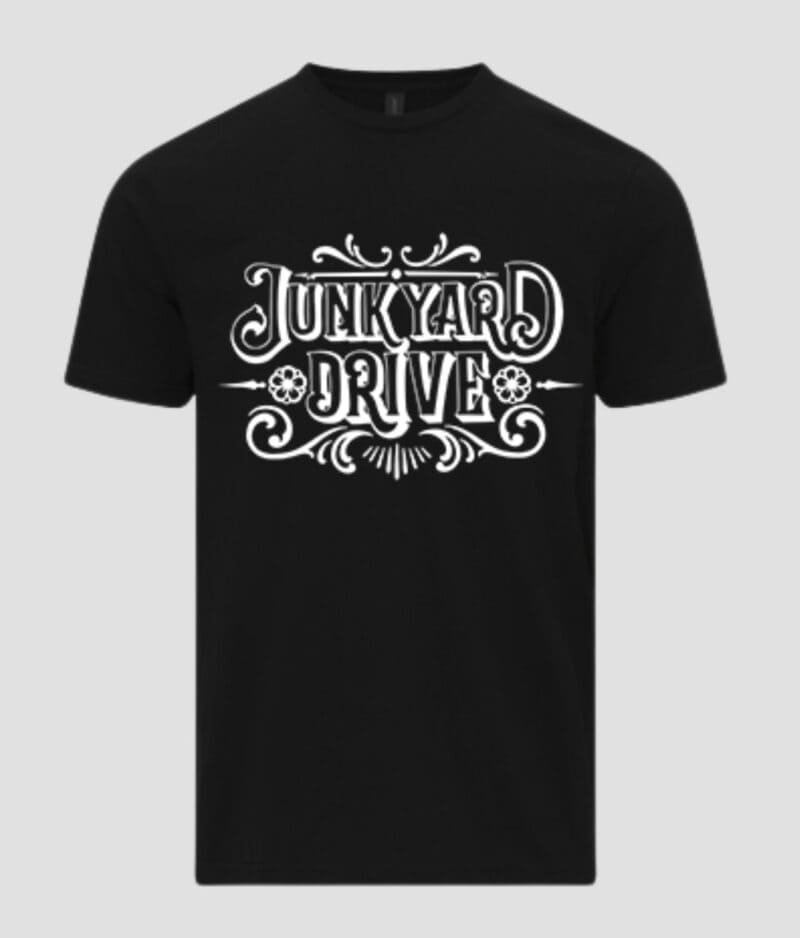 Junkyard drive logo tshirt front