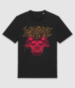 Doed og pine twinskull tshirt black front